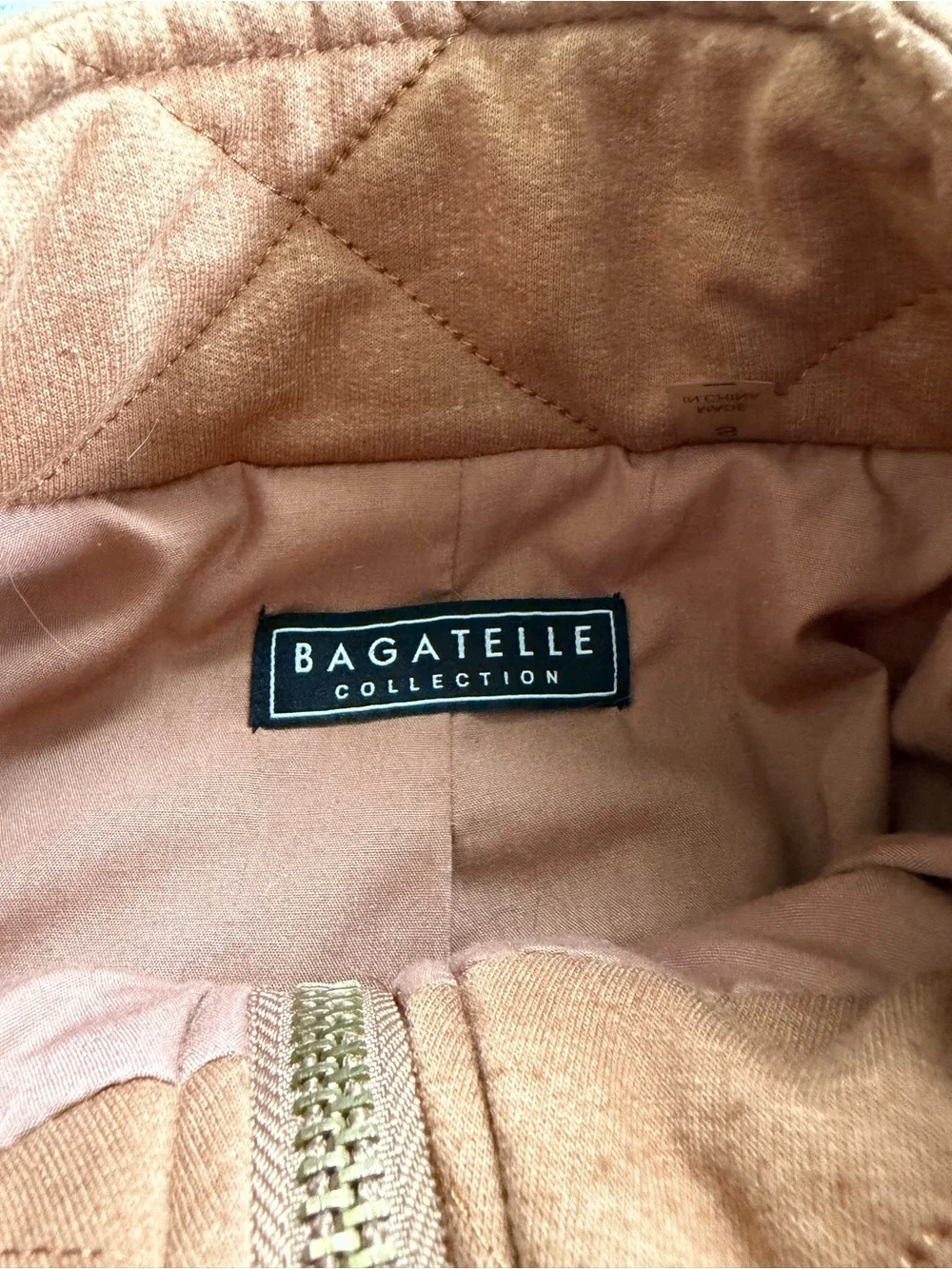 bagatelle camel brown Quilted Zip Jacket - Picture 7 of 16
